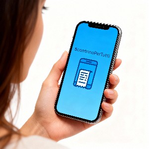 Smartphone con app ScontrinoPerTutti